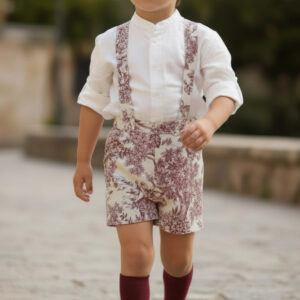 Pantalón toile burdeos